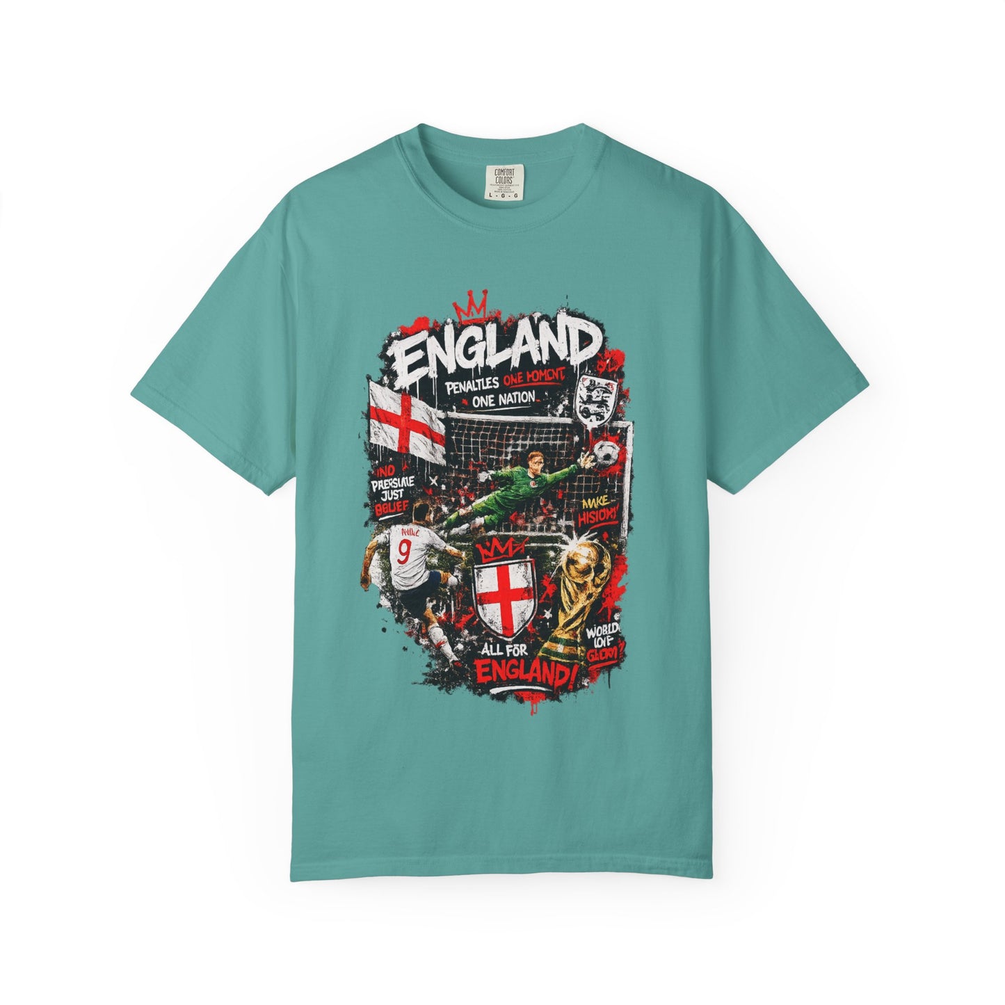 England Football Collage T-shirt | St George Cross, Soccer Icons