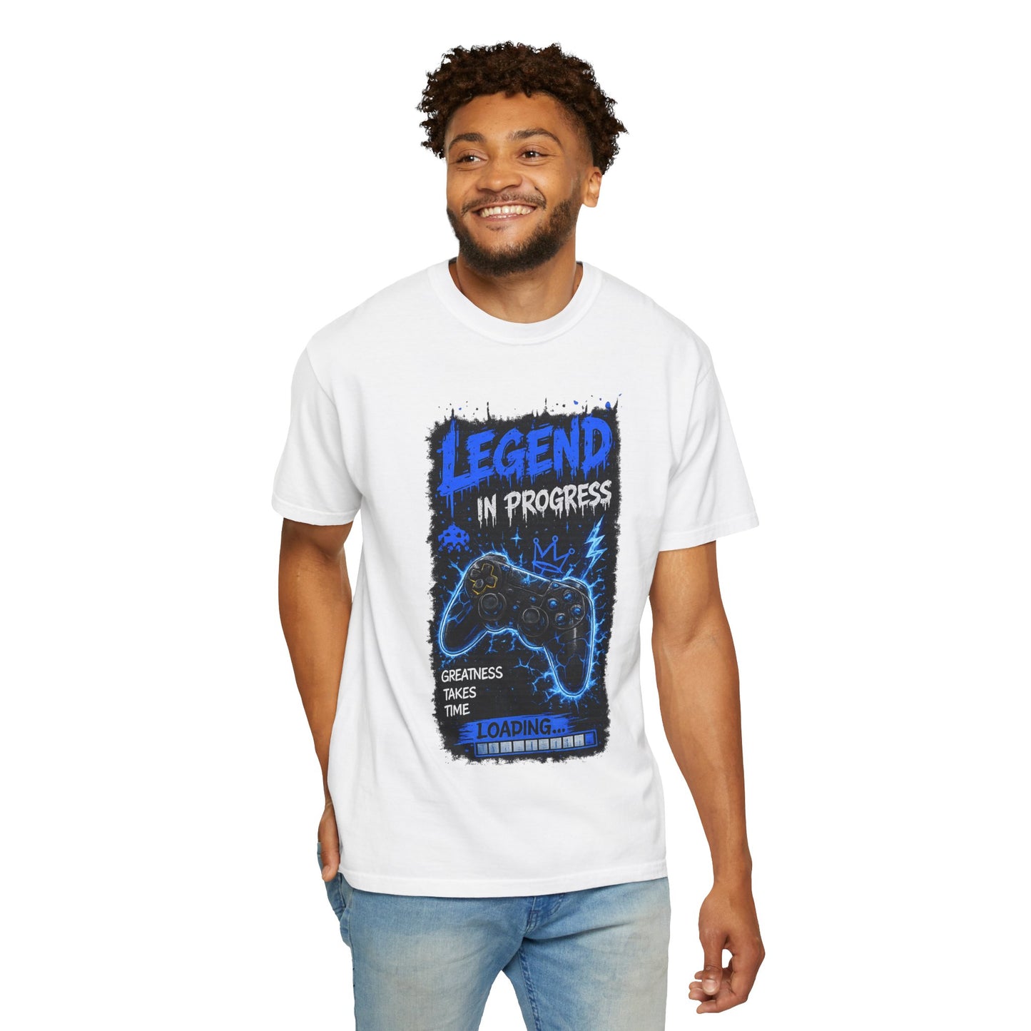 Legend in Progress Gamer T-Shirt — "Legend in Progress" Graphic Tee with Controller