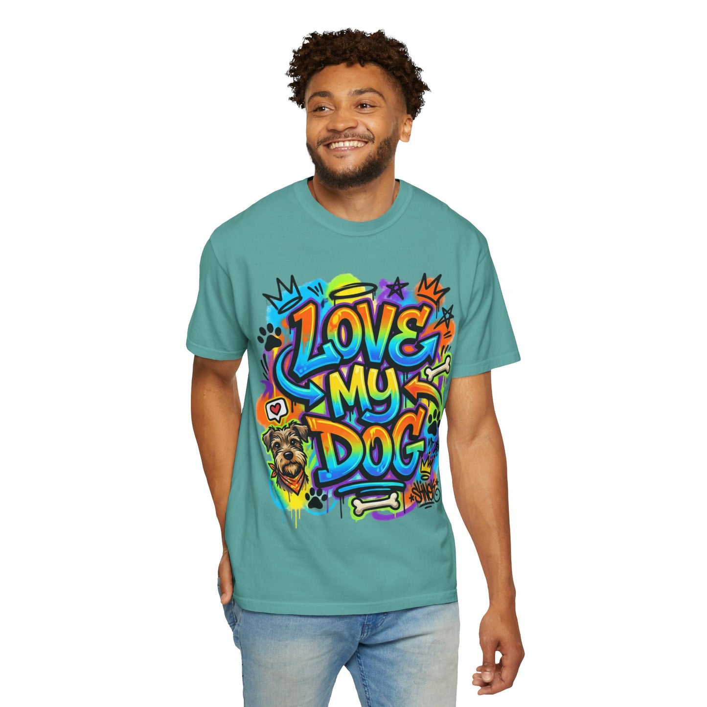Love My Dog Graffiti T-Shirt