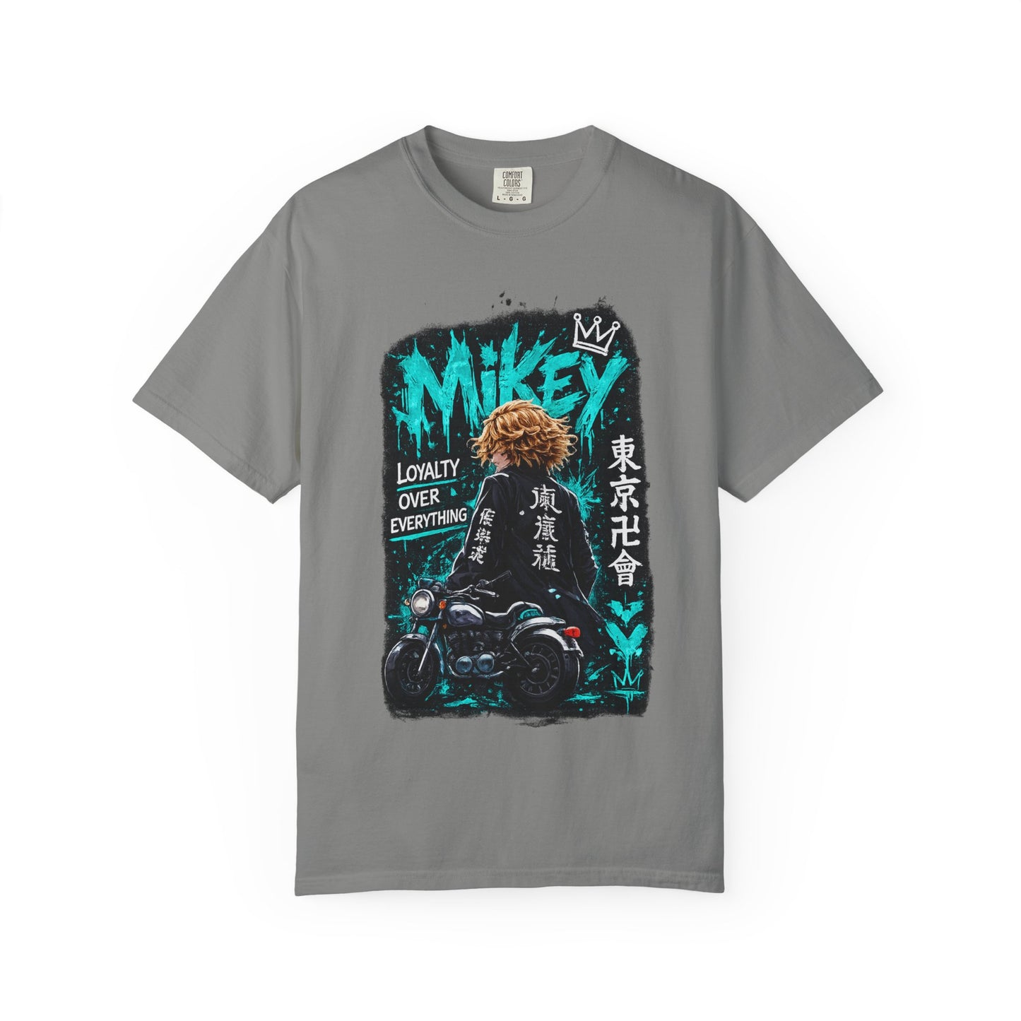 Mikey Motorcycle Graphic T-Shirt — "Loyalty Over Everything" Anime Streetwear