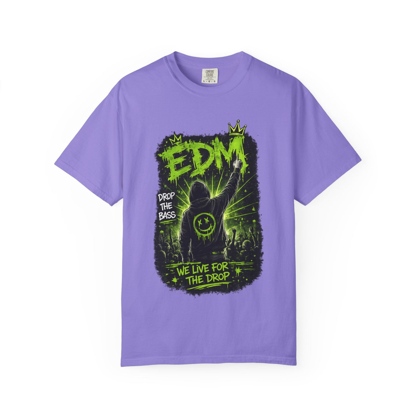 EDM Drop The Bass T-Shirt — 'We Live For The Drop' Neon Rave Tee