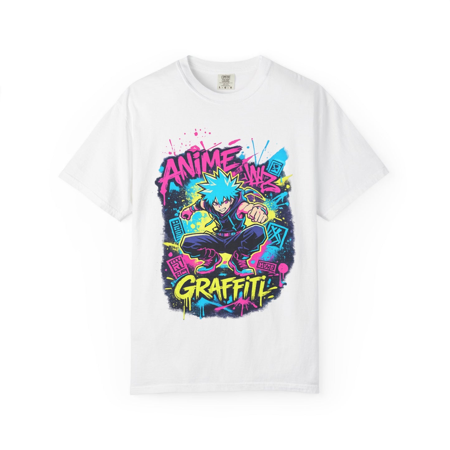 Anime Graffiti T-Shirt — Neon Street Art Skate Anime Design