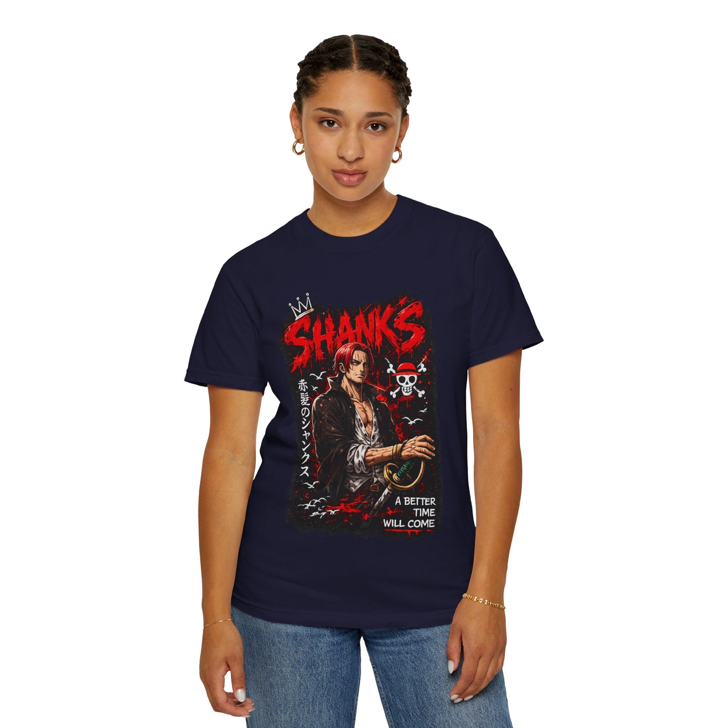 Shanks Anime Pirate Graphic T-Shirt — "A Better Time Will Come"