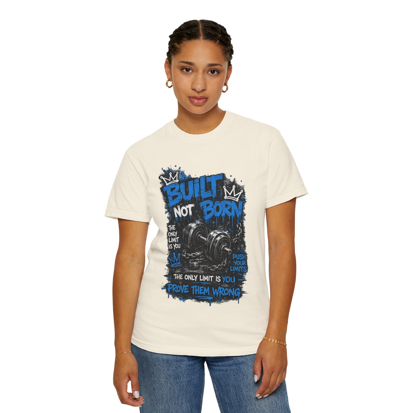 Built Not Born Gym T-Shirt — 'Built Not Born' Motivational Workout Tee