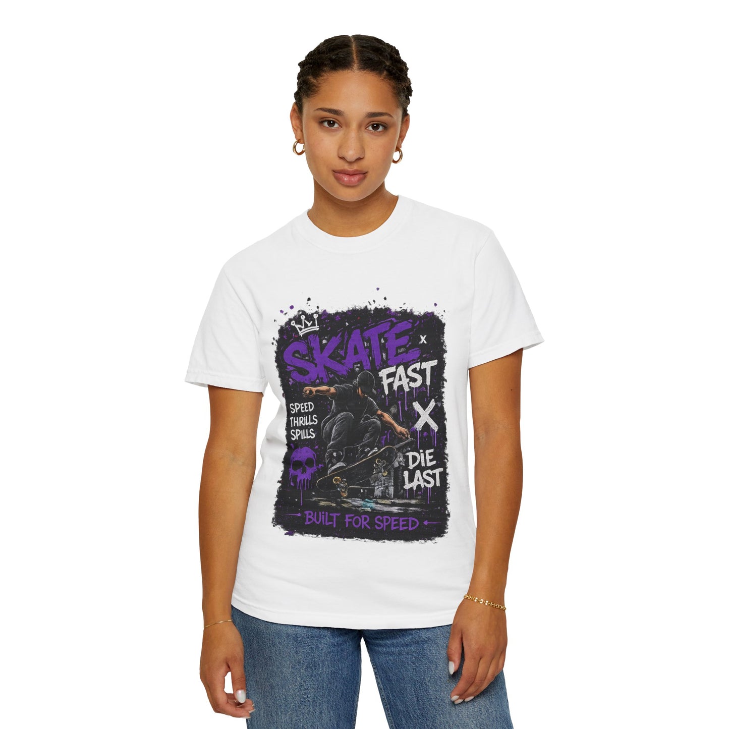 Skate Fast Skateboard T‑Shirt — "Built for Speed" Graphic Tee
