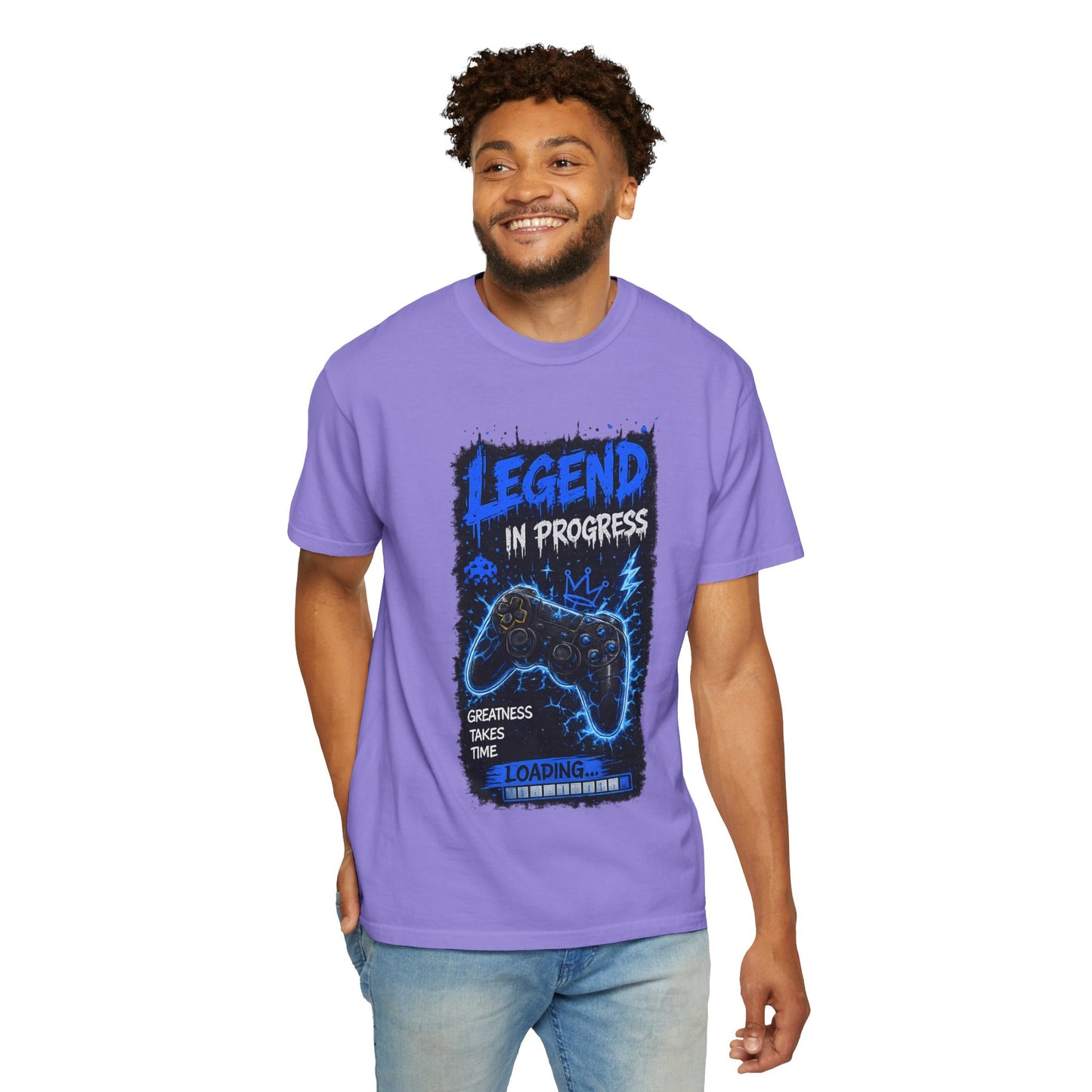 Legend in Progress Gamer T-Shirt — "Legend in Progress" Graphic Tee with Controller
