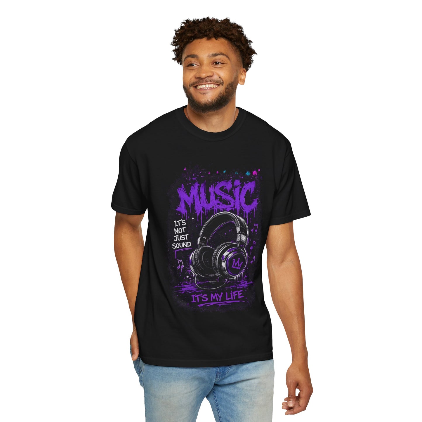 Music Is My Life T-Shirt — Headphones Graphic Tee