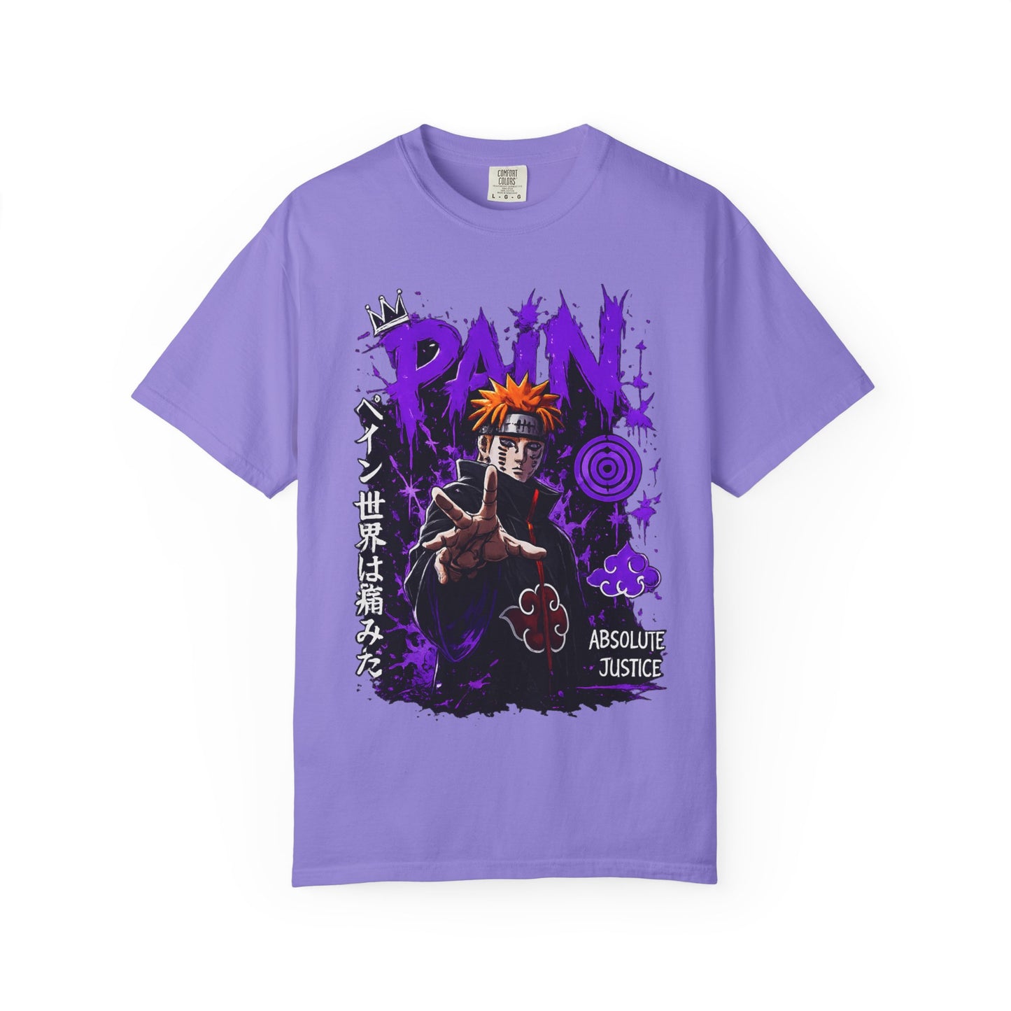 Anime Pain Graphic T-Shirt — 'Pain' & Akatsuki Design with Japanese Text