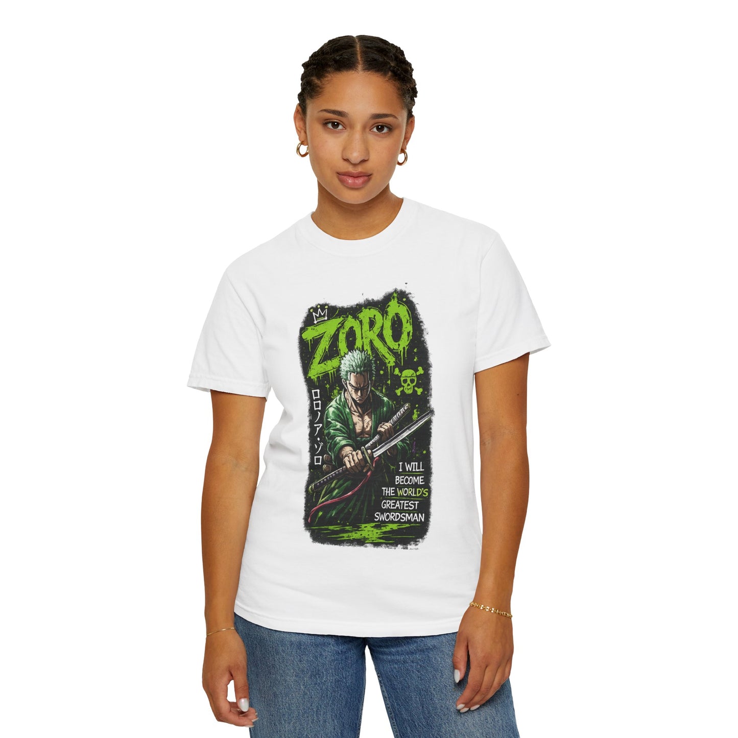 Zoro Graphic T-Shirt — 'I Will Become The World's Greatest Swordsman' Anime Tee