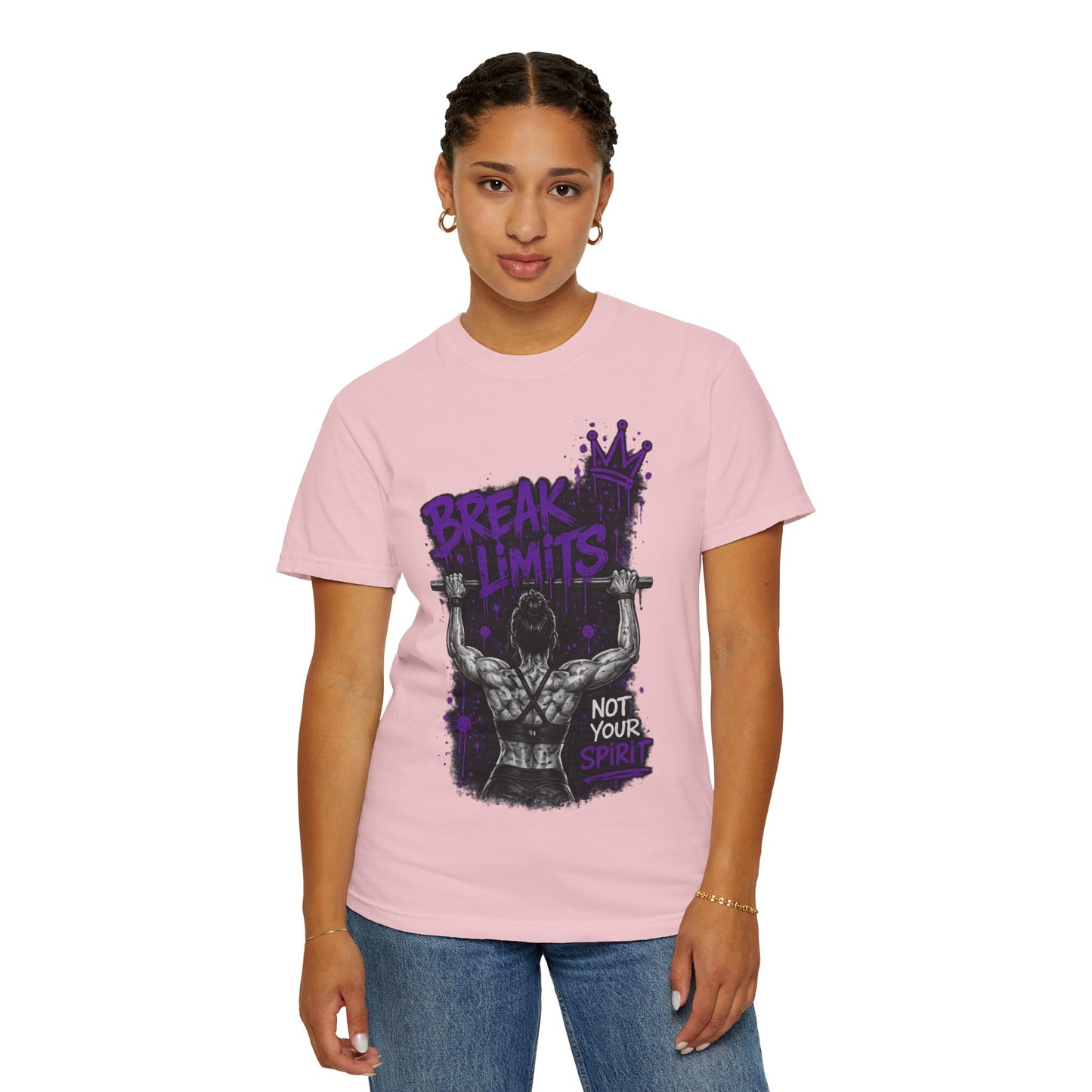 Break Limits Weightlifting T-Shirt – "Not Your Spirit" Gym Tee
