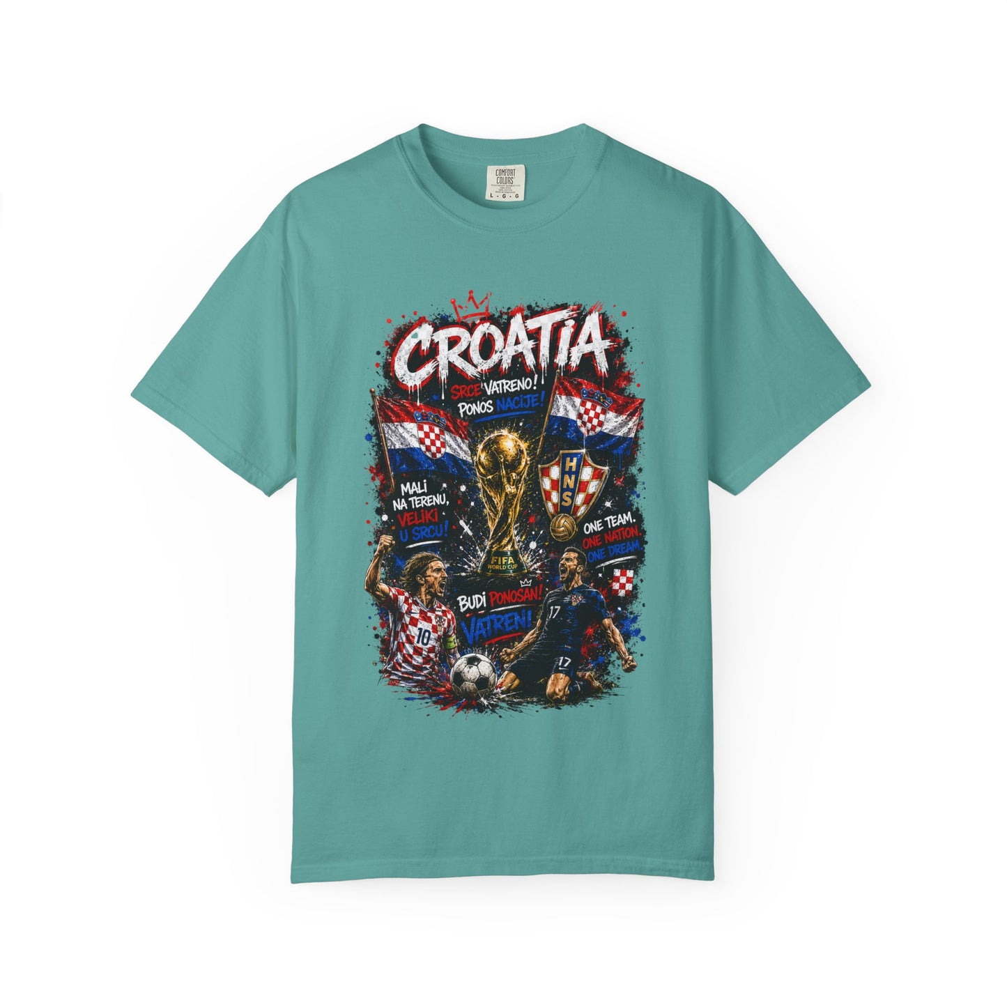 Croatia World Cup Trophy Soccer T-Shirt | Croatian Flag Football Tee