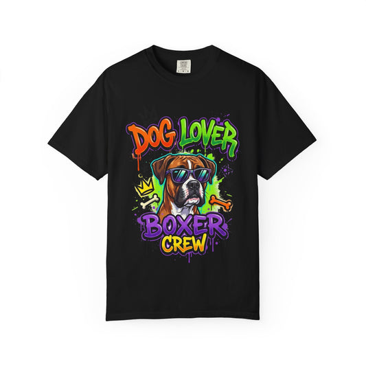 Boxer Crew Dog Lover T-Shirt — Graphic Dog Owner Tee
