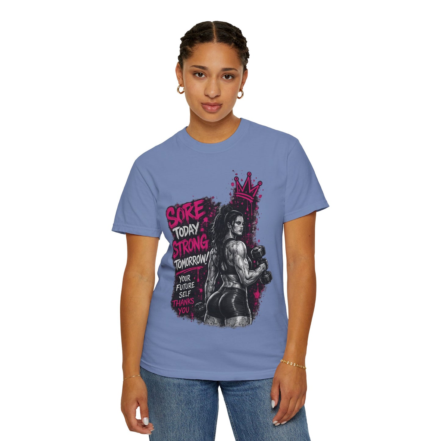 Motivational Boxing T-Shirt — "Sore Today, Strong Tomorrow" Gym Tee