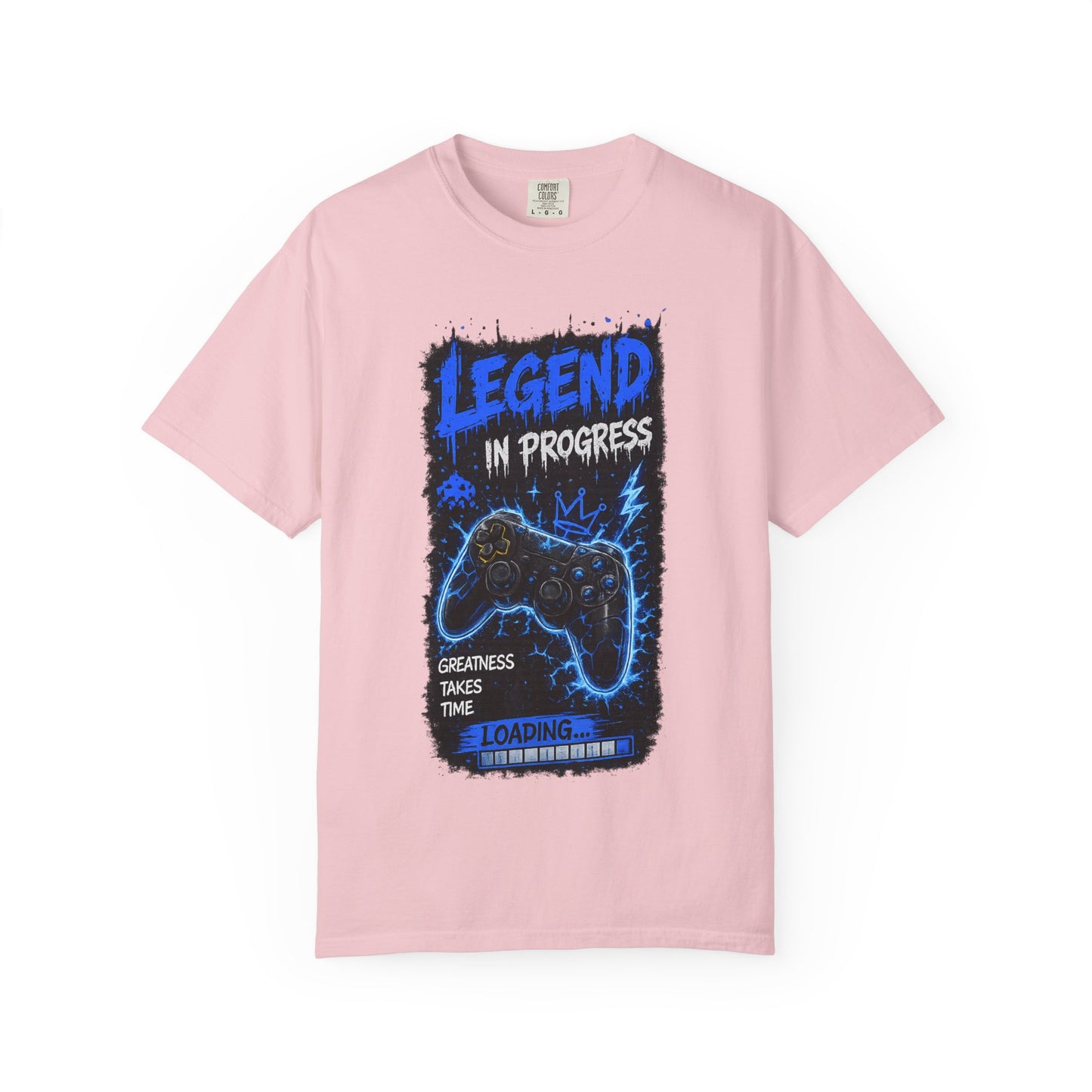 Legend in Progress Gamer T-Shirt — "Legend in Progress" Graphic Tee with Controller