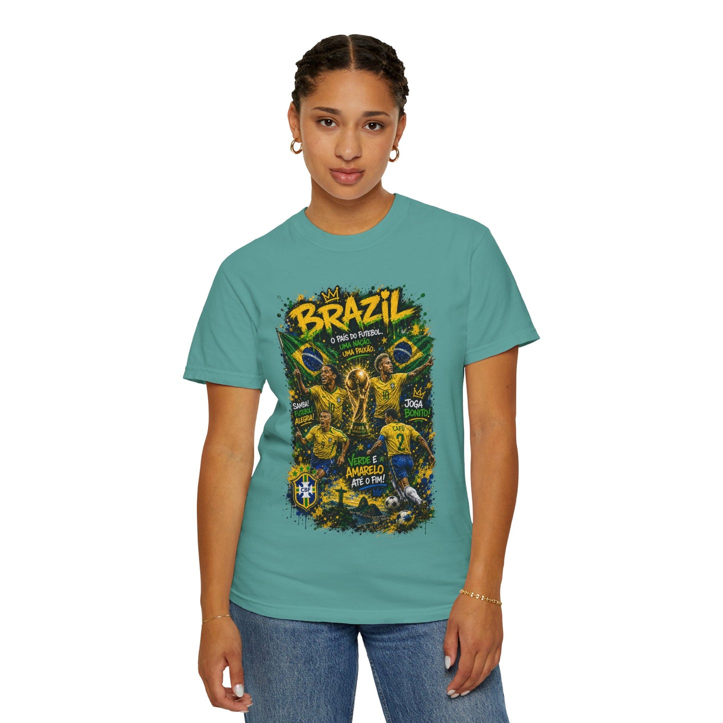 Brazil Football Players T-shirt | Brazilian Soccer Graphic Tee