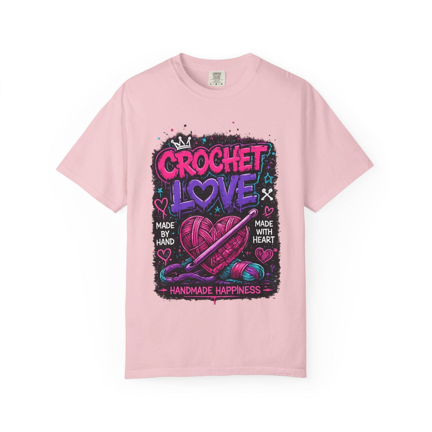 Crochet Love T-Shirt — Handmade Happiness Graphic