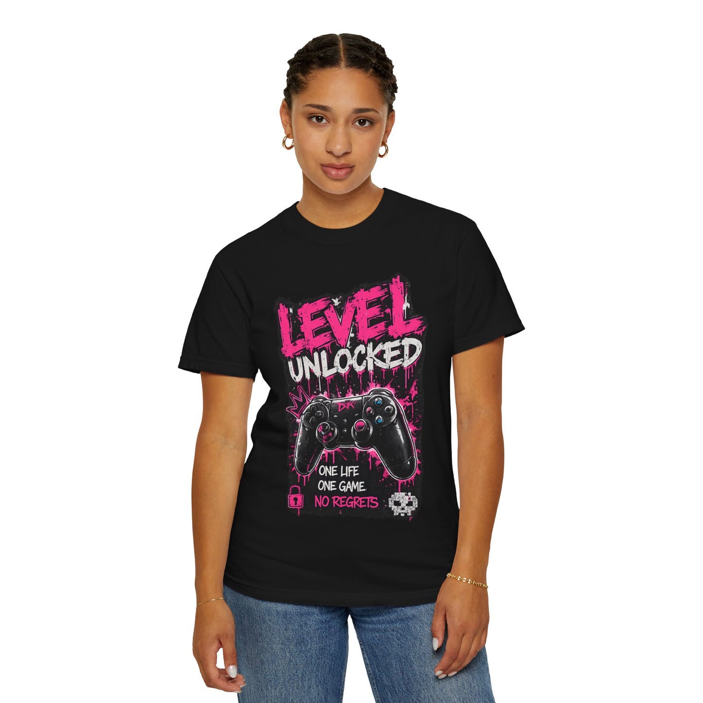 Level Unlocked Gamer T-Shirt — "One Life, One Game" Graphic Tee