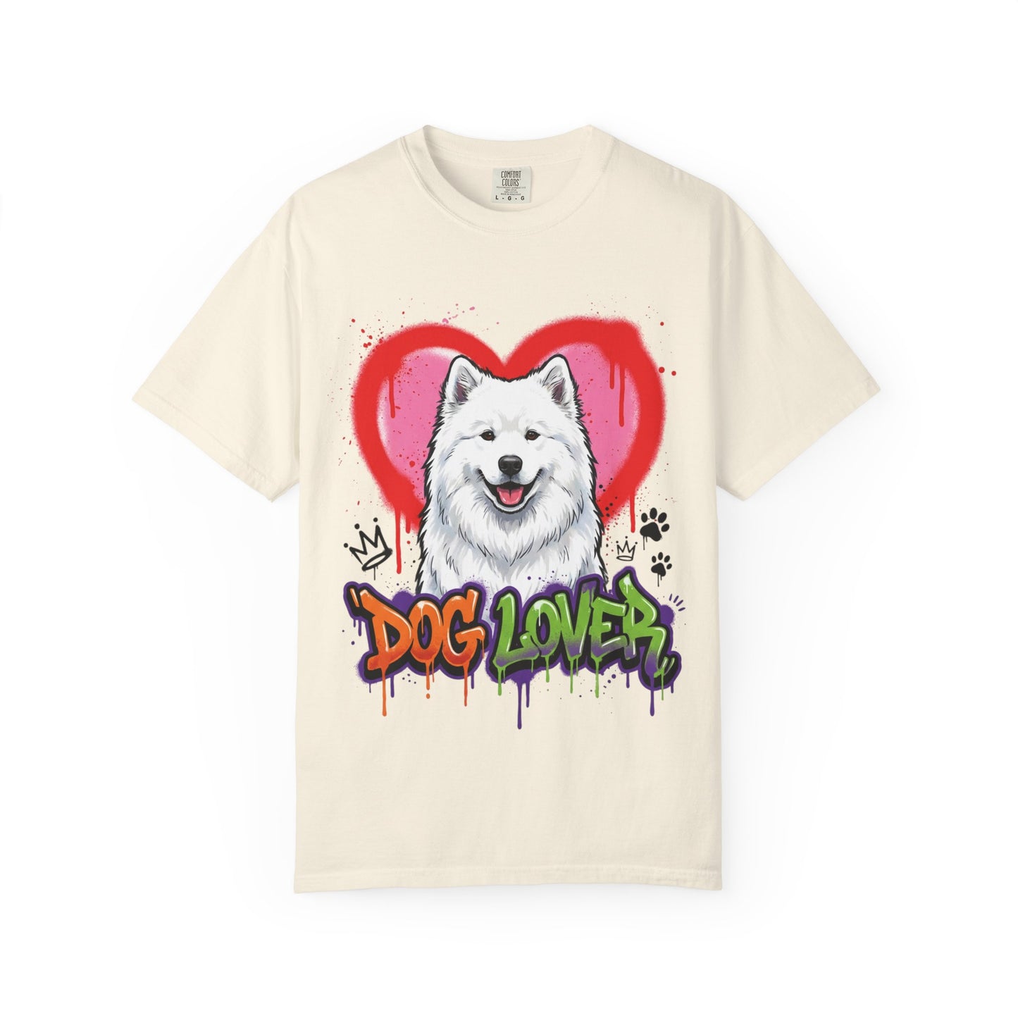 Dog Lover T-Shirt — Cute Samoyed Heart Graphic Tee