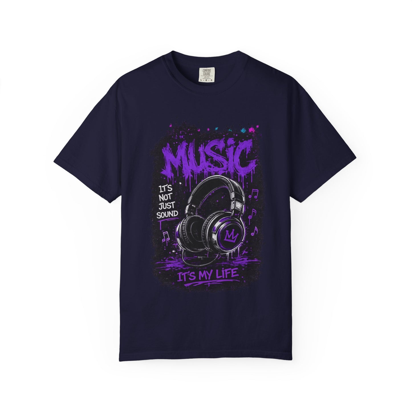 Music Is My Life T-Shirt — Headphones Graphic Tee