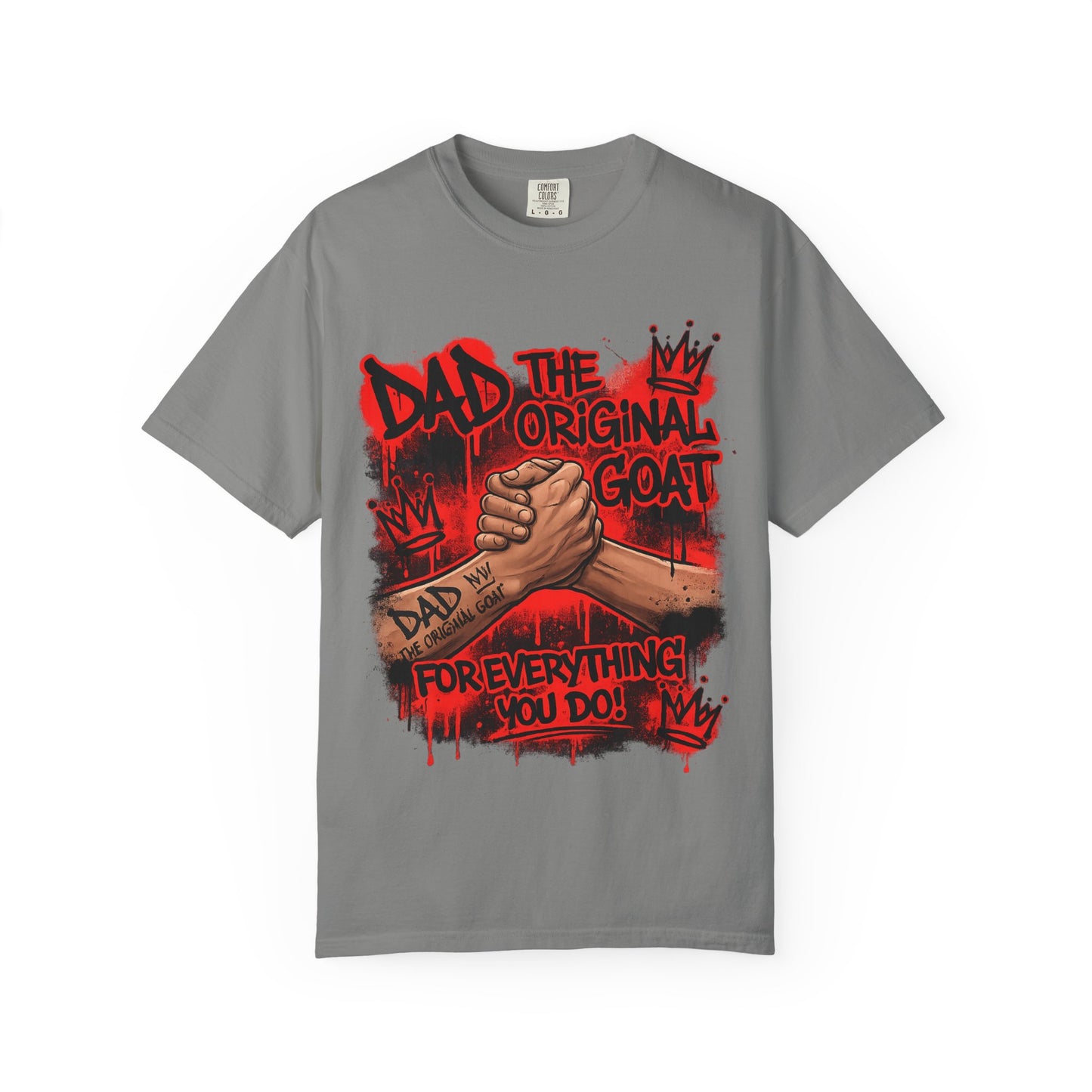 The Original GOAT Dad T-Shirt | Arm Wrestle Graphic Fathers Day Shirt