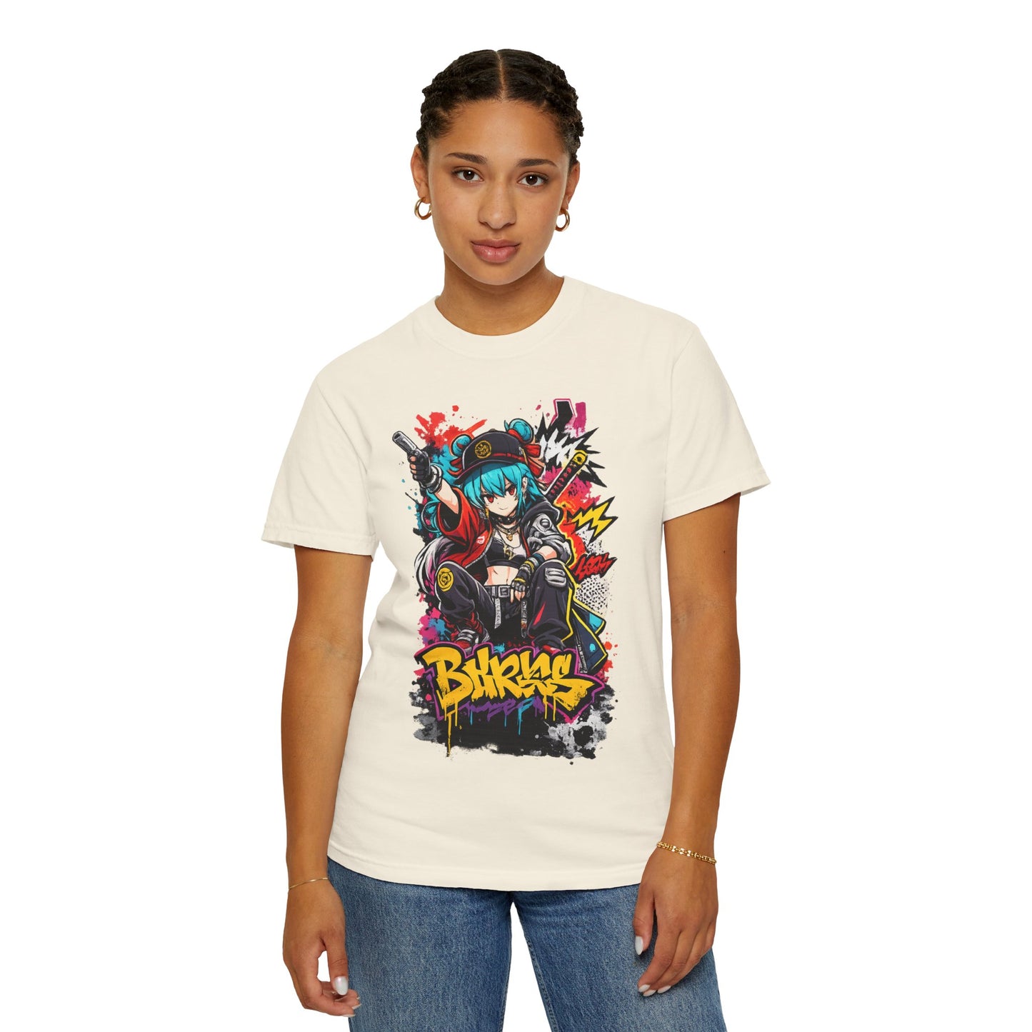 Graffiti Oni Streetwear T-Shirt — 'Bikrus' Anime Urban Graphic Tee