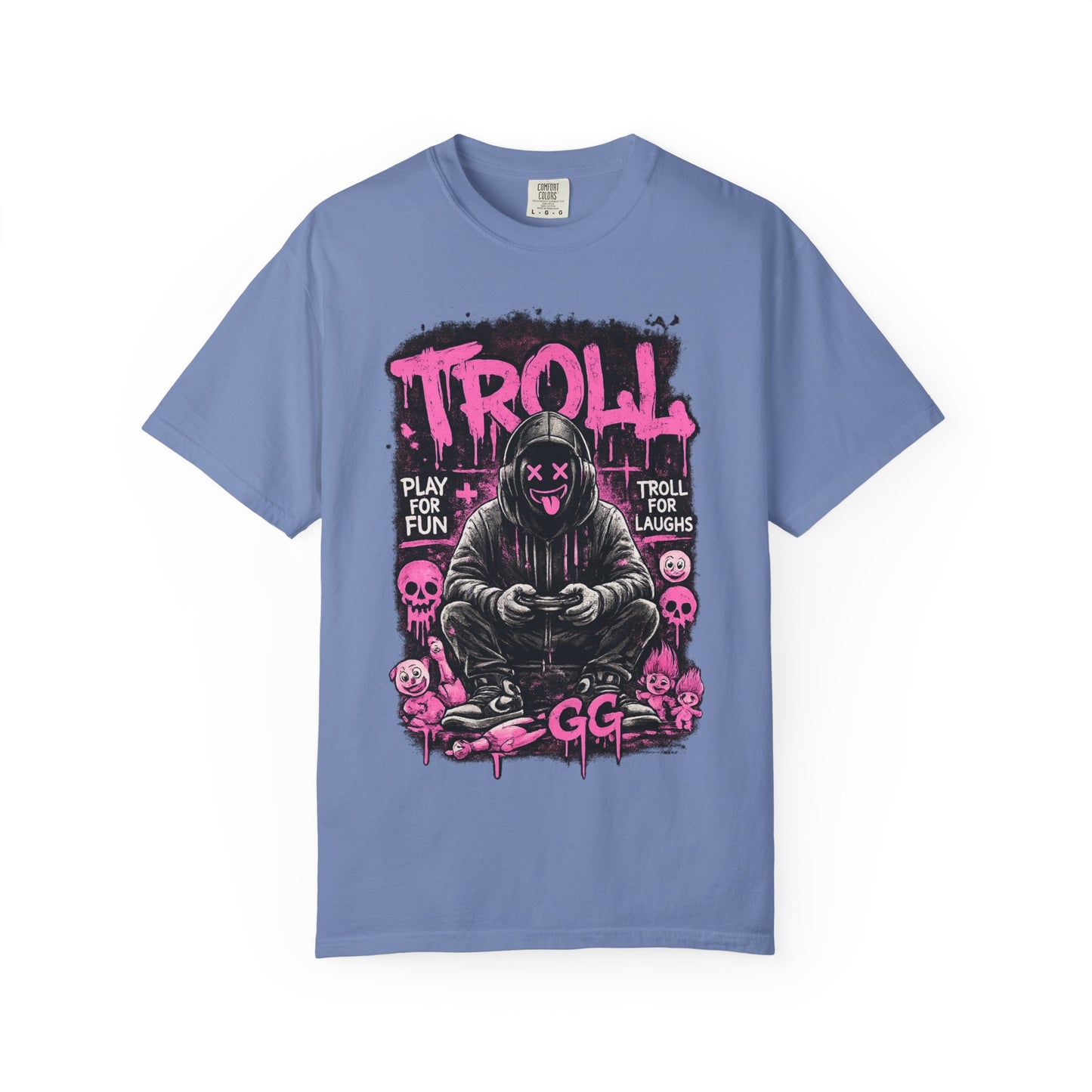 Troll Gamer Hoodie Graphic Tee | Gamer Skull Streetwear