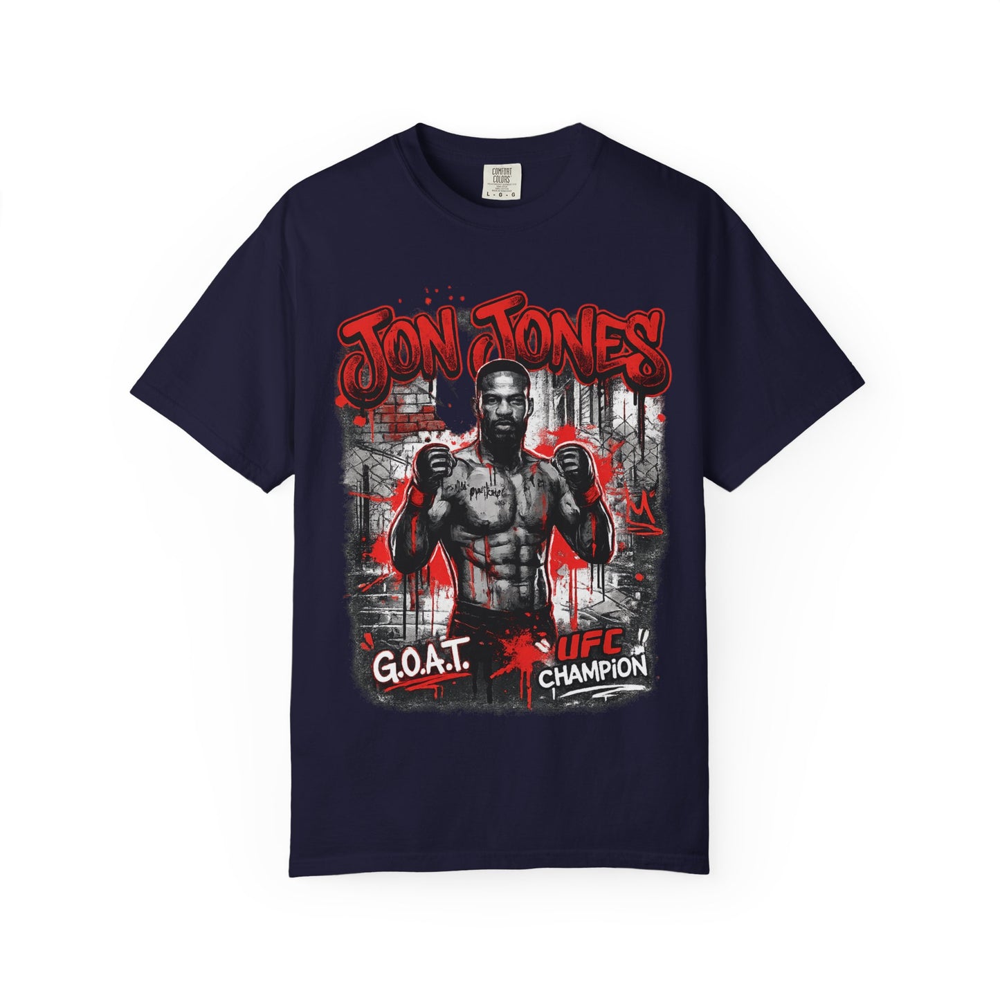 Boxing Champion Graphic T-Shirt — 'G.O.A.T. UFC Champion' Streetwear Tee