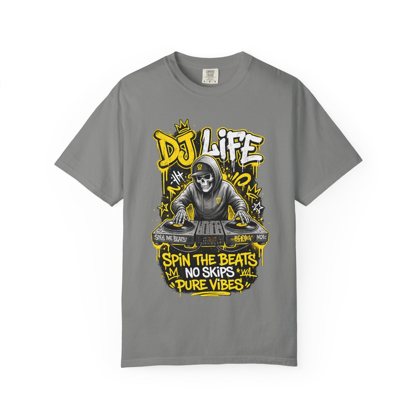 DJ Life T-Shirt — "Spin the Beats, No Skips, Pure Vibes" Graphic Tee